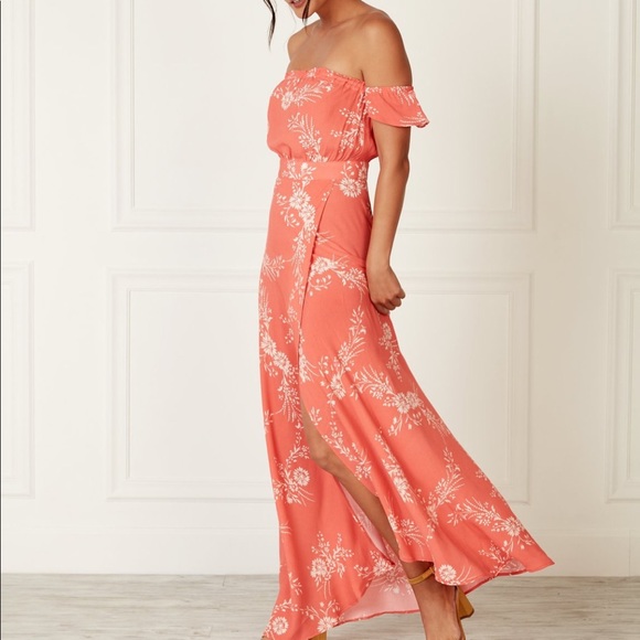 apricot orange dress